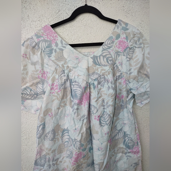 Sears Lounging Dress Moo Moo Mumu Night Gown Everyday Beach Coverup Floral - Picture 3 of 10